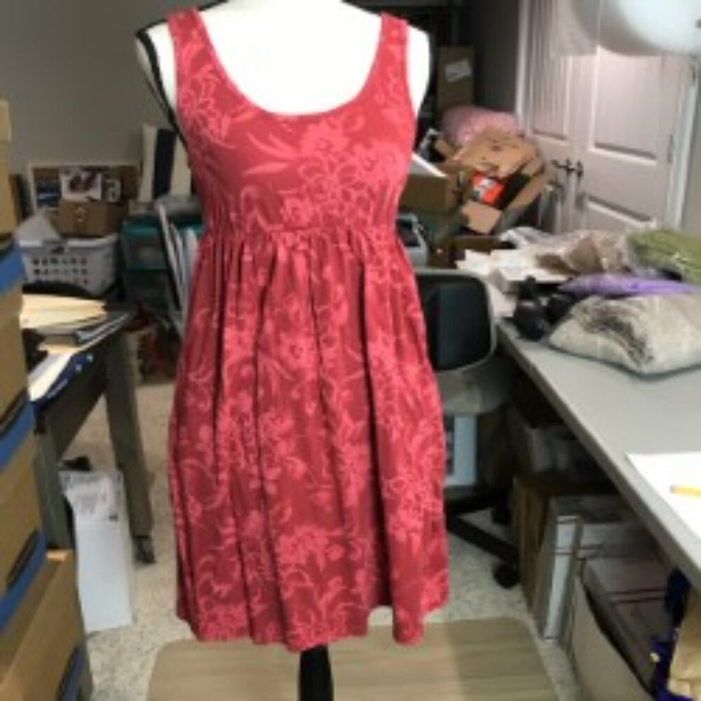 Women's Sundress, Dark Orange knit W/pockets Size S